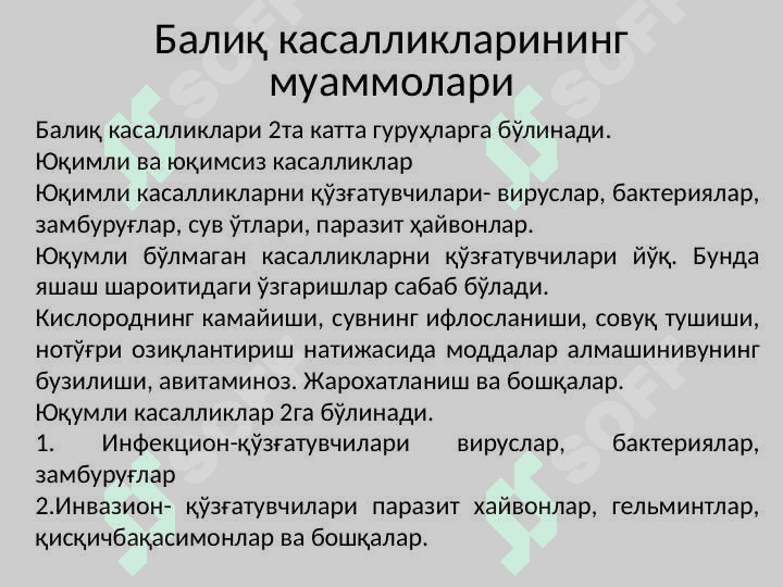Балиқларнинг яшаб қолиши ҳамда касалликларга чидамлилиги 3