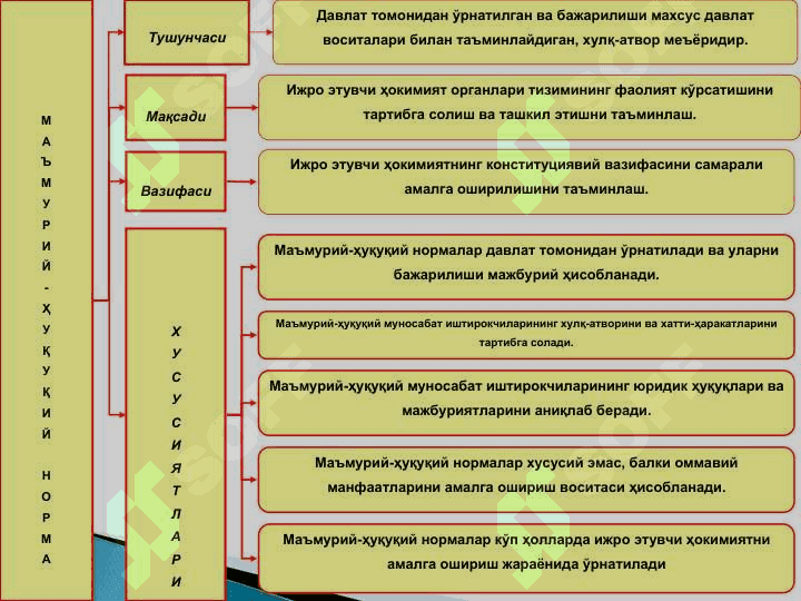 УМУМИЙ МАЪМУРИЙ ҲУҚУҚНИНГ ҲУҚУҚИЙ МАНБАЛАРИ 4