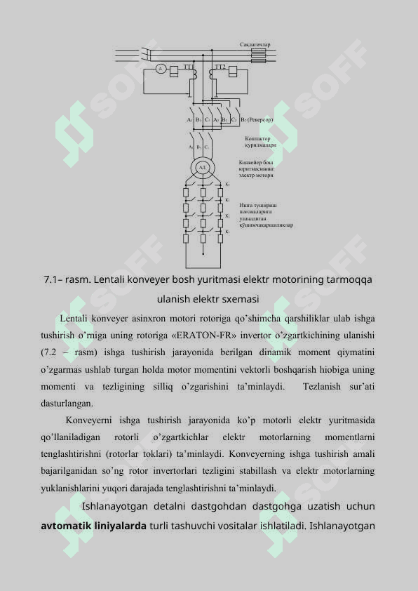 Vaqt va tezlik bo`yicha o`zgaruvchan yuklamali uzviy rejimda ishlaydigan texnik majmualarning avtomatlashtirilgan elektr yuritmalari 3