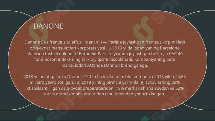 Danone kompaniyasi swot tahlili 3