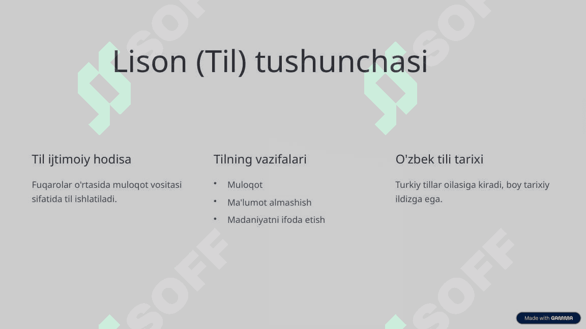 Hozirgi o'zbek tilida lison, nutq, me'yor munosabatlari 2