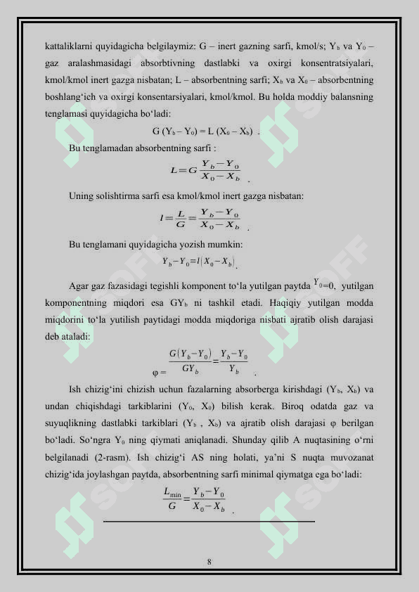 Tabiy gazni fraksiyalarga ajiratishda asosiy jihozlarni absorber rektifiatsiya kalonalarini hisoblash 1