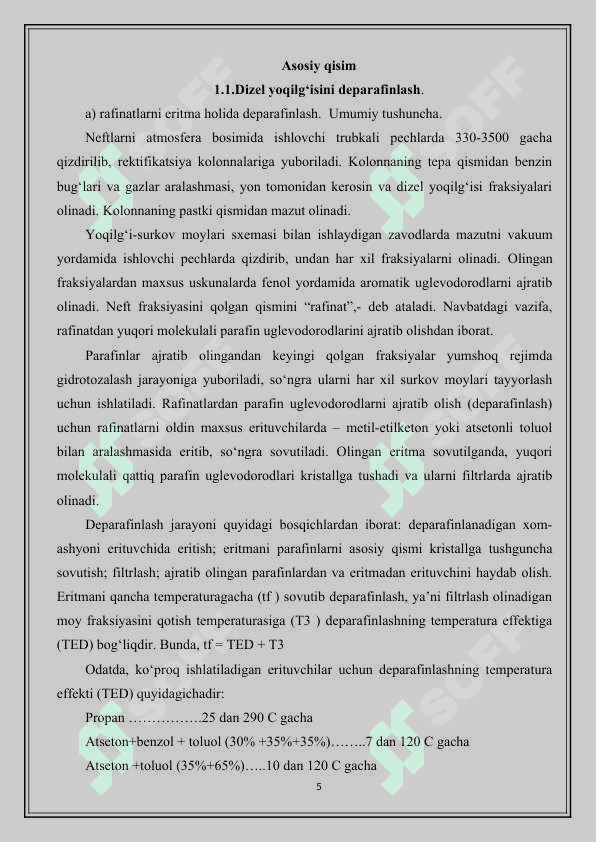 Dizil yoqilg'isini deparafinlash 5
