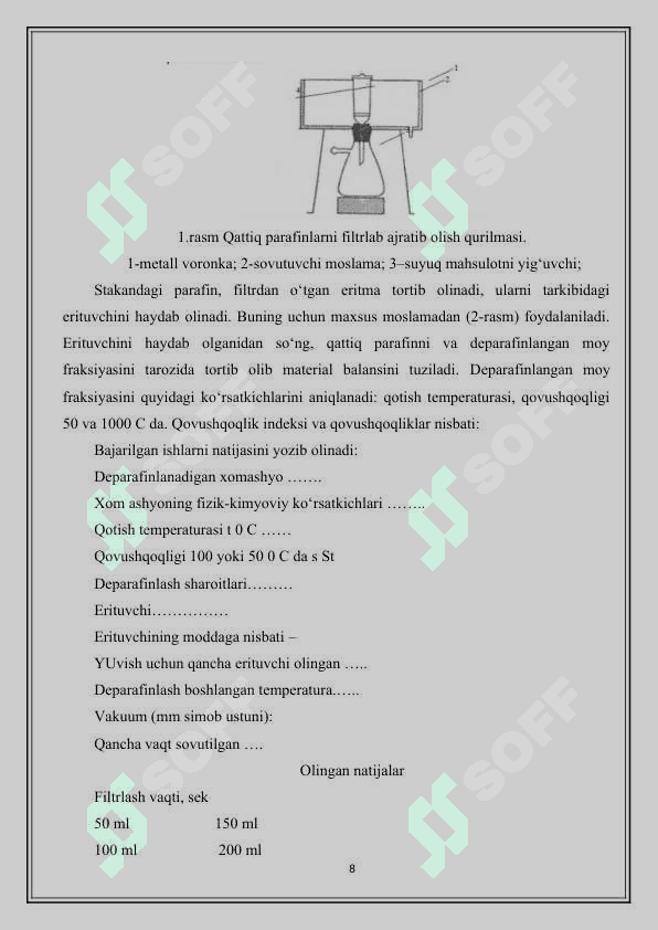 Dizil yoqilg'isini deparafinlash 8