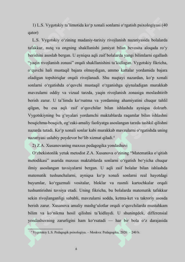Ko'p xonali sonlarni  raqamlashga  o'rgatish metodikasi  kurs ishi 6