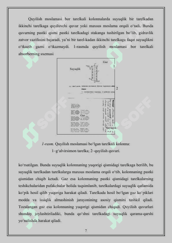 Tarilkali absorbir qurulmasi hisobi. 7