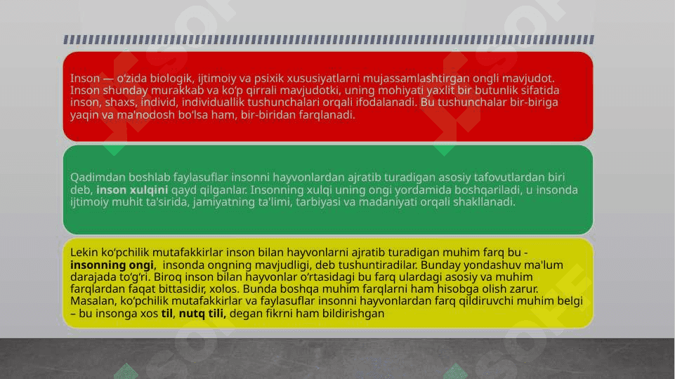 Inson falsafasi.  (antropologiya ) 5