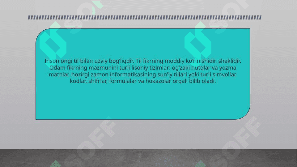 Inson falsafasi.  (antropologiya ) 7
