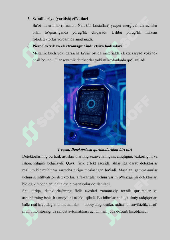 Detektorlash usullari va detektorlash xarakteristikalari 5