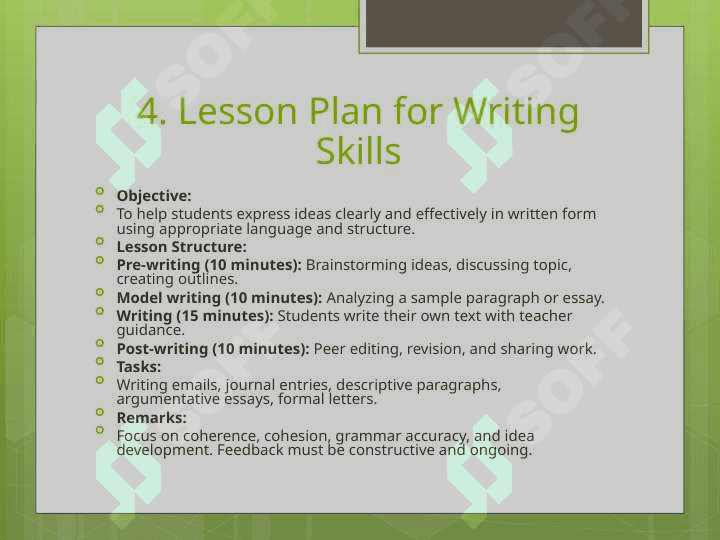 Create Detailed Lesson Plans for Different Language Skills 8