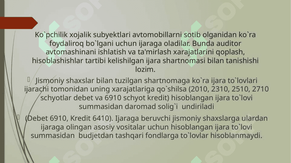 Ijara muomalalari auditi 2