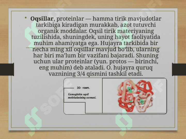 Hayotning Molekulyar asoslari 3
