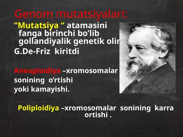 Genom mutatsiyalari: 1