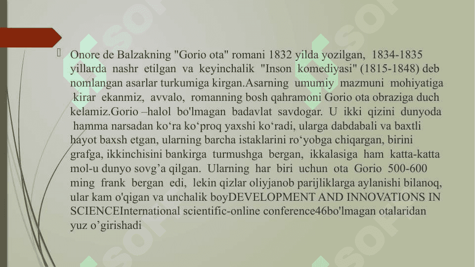 Balzak hayoti va ijodi 5