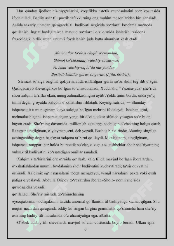 Abdulla Oripov she’riyatida sevgi-muhabbat mavzulari 7
