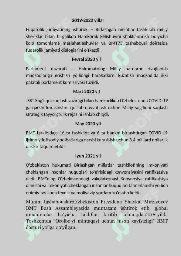 O’zbekiston Respublikasi va Birlashgan Millatlar  Tashkiloti. 5