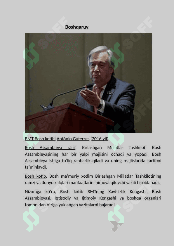 O’zbekiston Respublikasi va Birlashgan Millatlar  Tashkiloti. 6