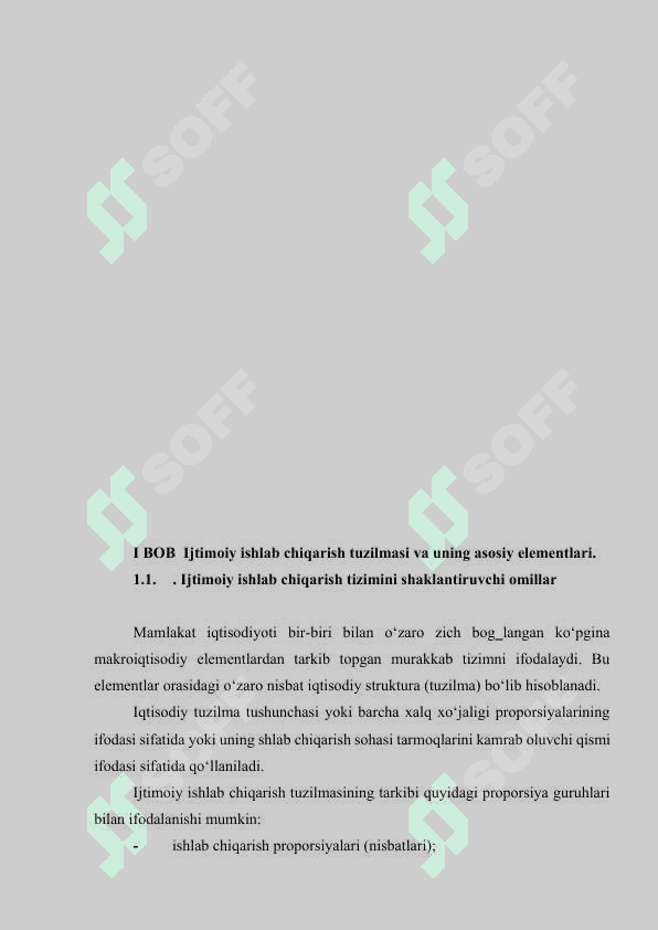 Ijtimoiy takor ishlab chiqarish, uning milliy iqtisodiy taraqqiyotdagi o`rni kurs ishi 5