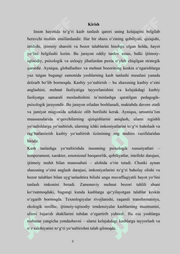 Kasb tanlashga yo‘naltirish va unga qo‘yiladigan talablar 3