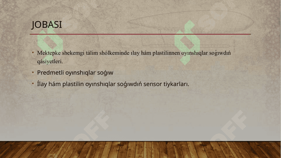 Orta toparlarda balalardi ilay jumisina uyretiw 2