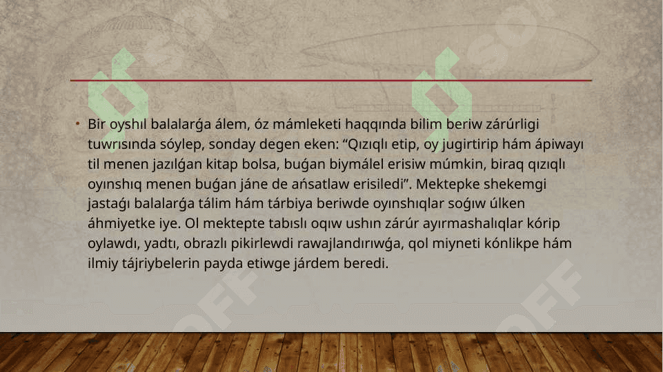 Orta toparlarda balalardi ilay jumisina uyretiw 5