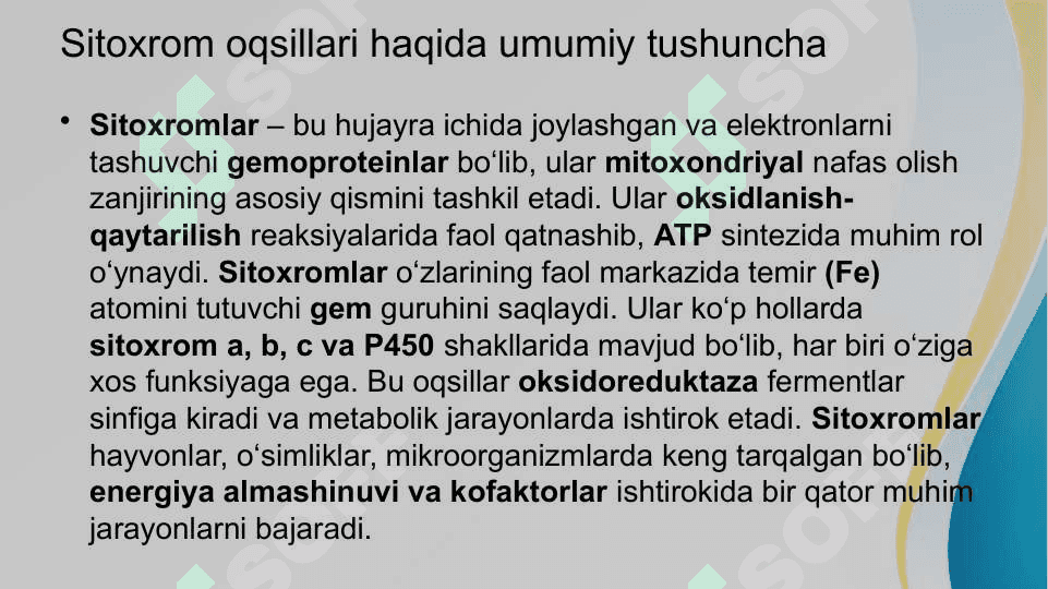 Sitoxrom  P 450 induktorlari va ingibitorlarini klinikada qo'llanilishi. Sitoxrom P-450 geni polimorfizmi, davolashning personifikatsiya asoslari 2