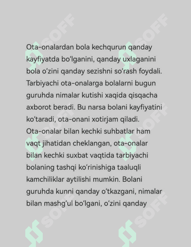 Ota onalar bilan olib boriladigan shaxsiy suxbatlar 2