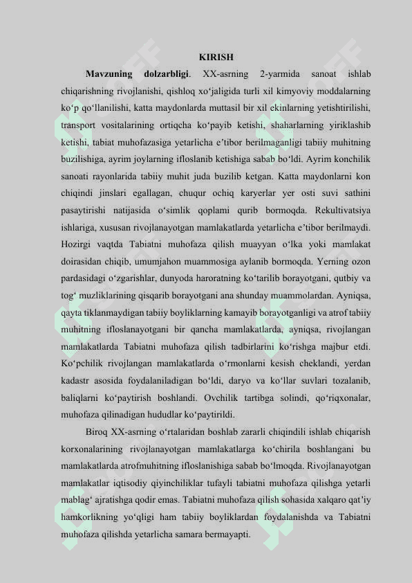 Tabiatdan foydalanishda hisobga olinishi zarur bo’lgan  qonuniyatlar’ 2