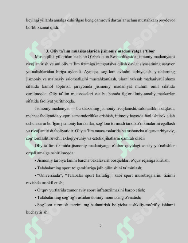 O‘zbekiston Respublikasi mustaqillik davrida jismoniy tarbiyaning rivojlanishi 7