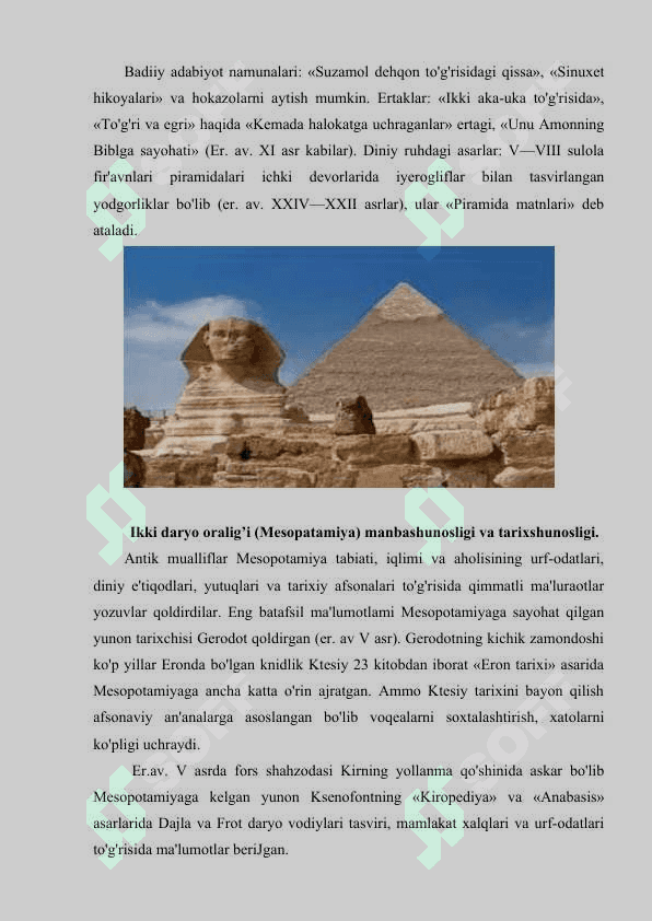 Qadimgi sharq tarixi manbashunosligi 8