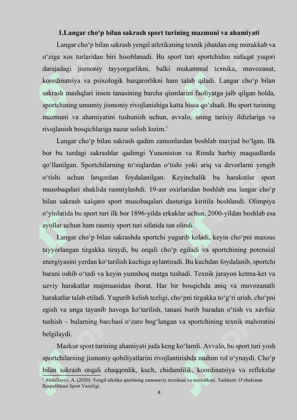 Yengil atletika sport turida langar cho‘p bilan sakrash texnikasi. 4