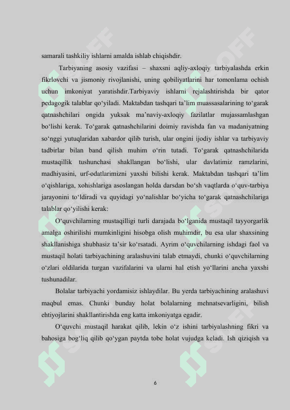 Boshlang`ich sinflarda tarbiyaviy ishlarni tashkil qilish metodikasi 5