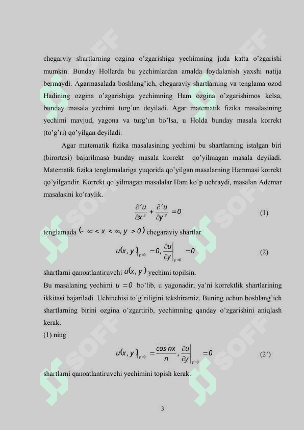 “Chegaraviy masalalar” 3