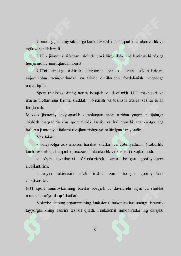 Dastlabki tayyorlov guruhi voleybolchilarda texnik taktik tayyorgarligini 8