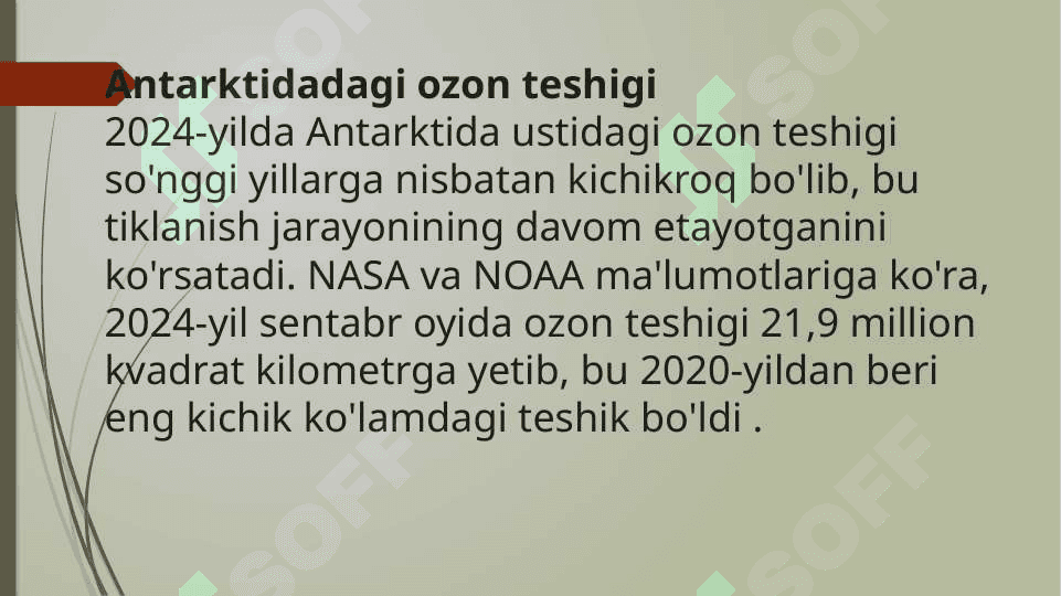 Azon qatlamining bugungi ahvoli 4