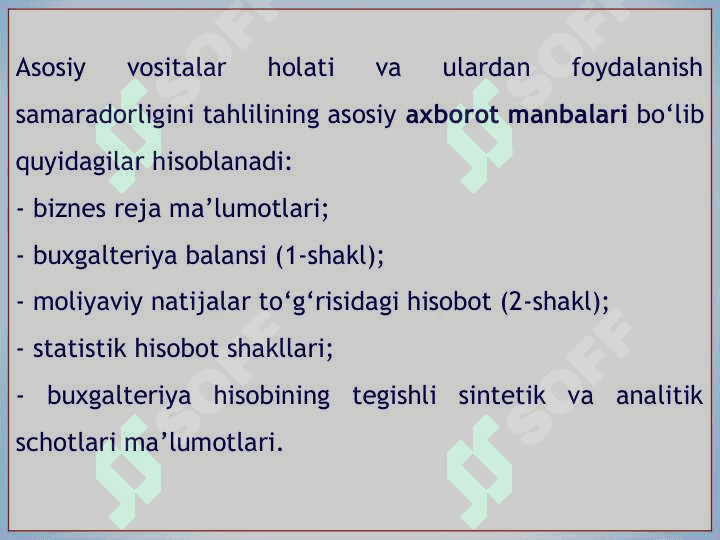 Asosiy vositalar holati va ulardan samarali  foydalanishni tahlili 4
