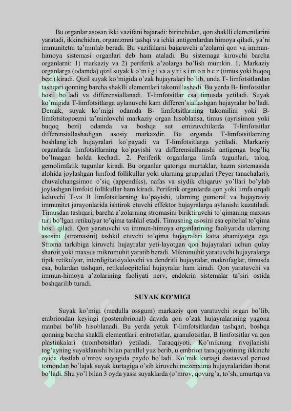 QON YARATUVCHI VA IMMUN-HIMOYA A’ZOLARI 2