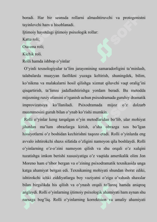 Psixodramma. Psixodrammaning tarixi va rivojlanishi 3