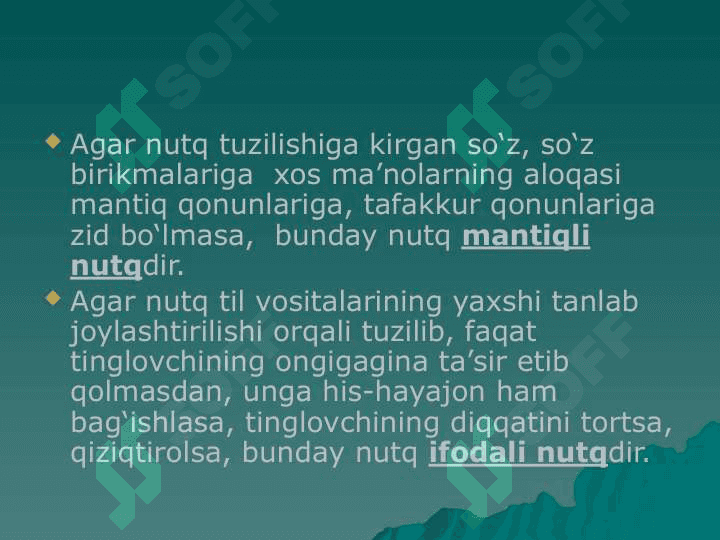 Nutq haqida tushuncha. o`qituvchi nutqi 6