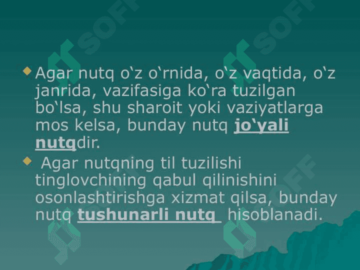 Nutq haqida tushuncha. o`qituvchi nutqi 8