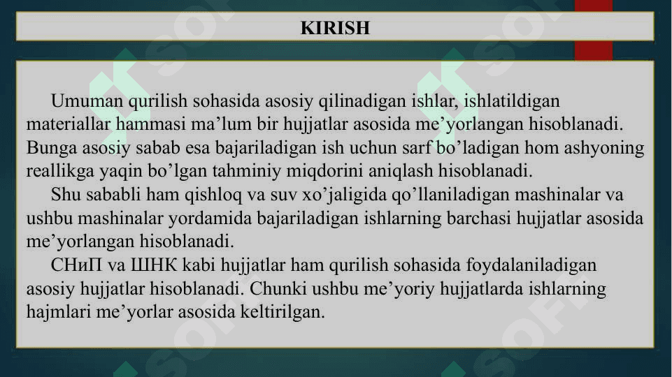 Texnik me’yorlash turlari 2