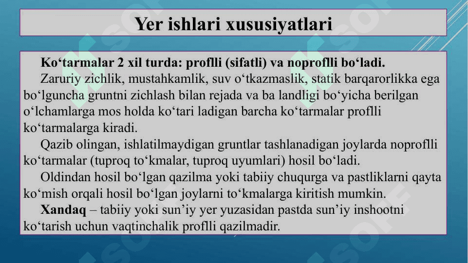 Bir cho‘michli draglayn ekskavatorlarni qo‘llash va mexanizatsiyalash 4