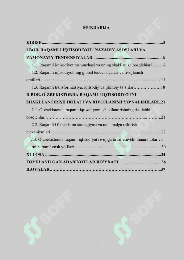 O’zbekiston raqamli iqtisodiyotini rivojlantirish xususiyatlari 2