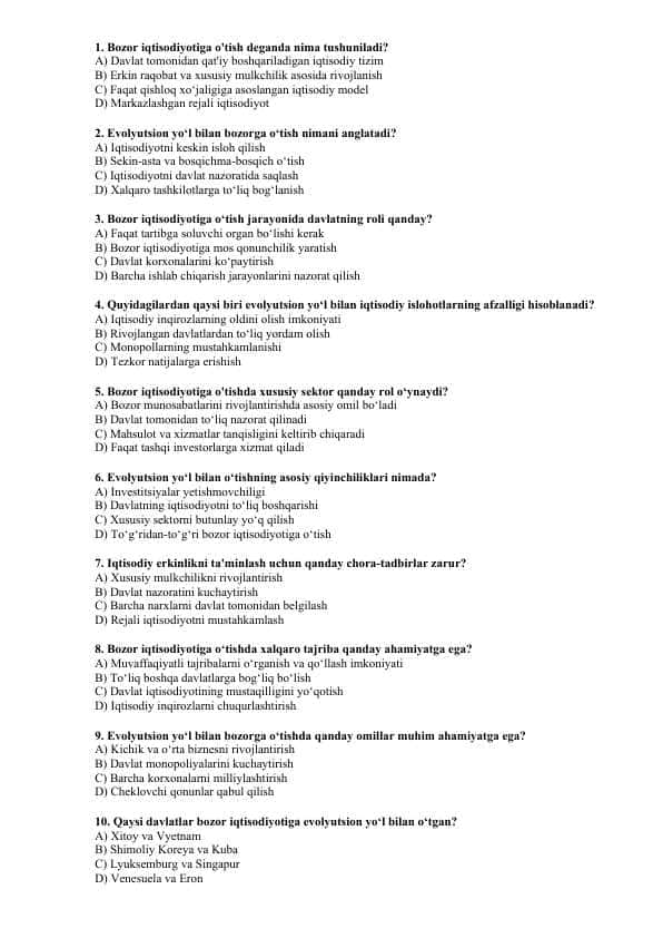 Bozor iqtisodiyotiga òtishga evalutsion yòl tutilishi sabablari test.docx 1