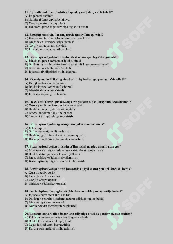 Bozor iqtisodiyotiga òtishga evalutsion yòl tutilishi sabablari test.docx 2