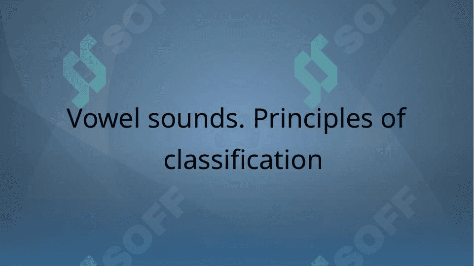 Classification of vowels 3