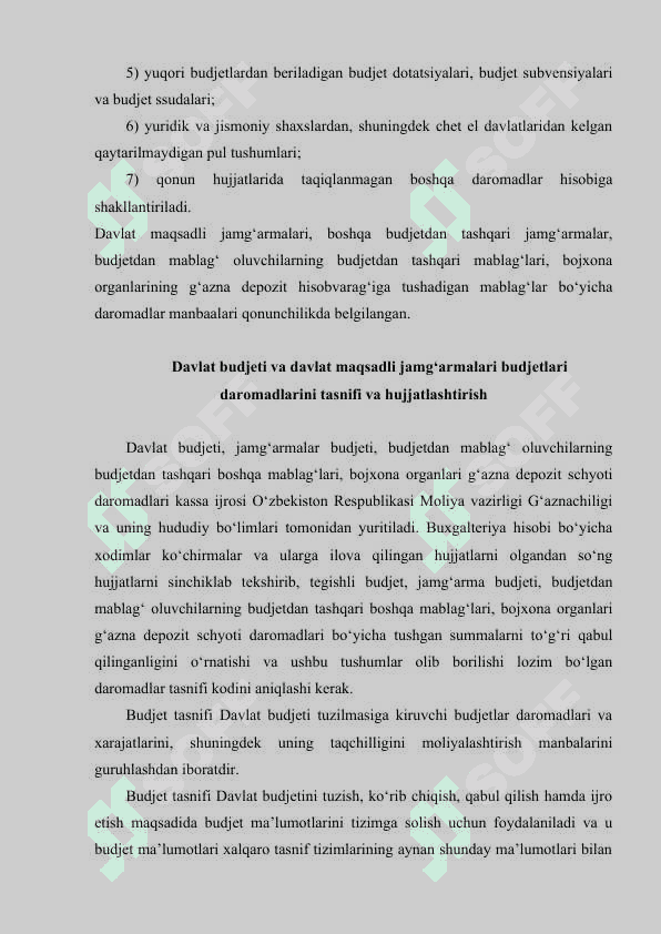 Davlat budjeti daromadlari tasnifi 3