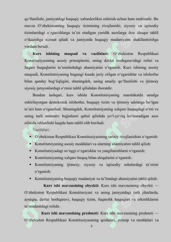 O‘zbekiston Respublikasi Konstitusiyasi. 3