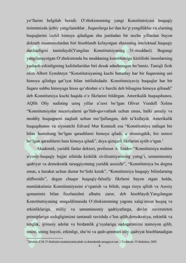 O‘zbekiston Respublikasi Konstitusiyasi. 6