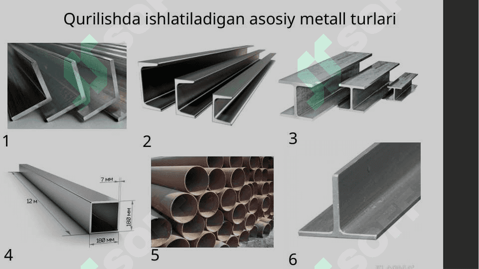Qurilishda ishlatiladigan metallarning xossalari va sortamentlari 2